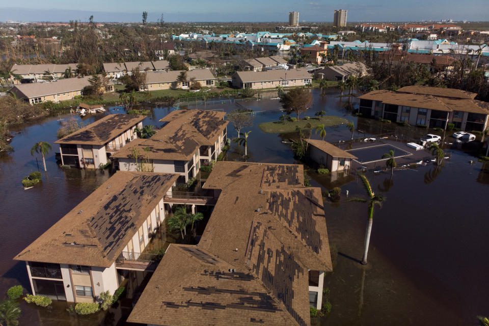 Vista de uma comunidade inundada após o furacão Ian ter causado destruição generalizada em Fort Myers, Flórida, EUA, 29 de setembro de 2022. REUTERS/Marco Bello