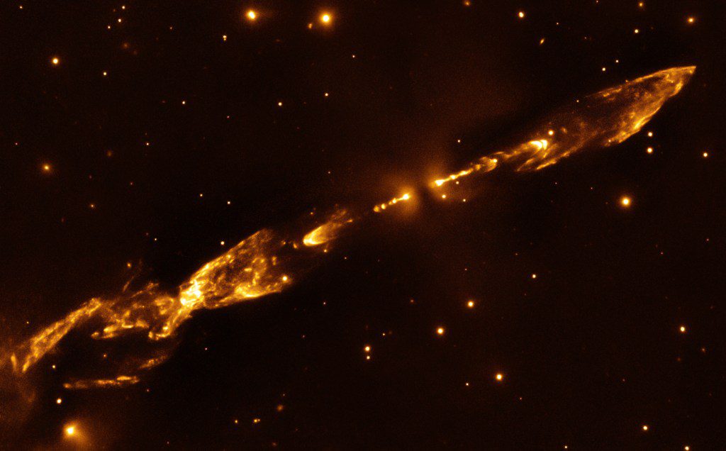 Uma imagem antiga da estrela HH212 durante sua formação