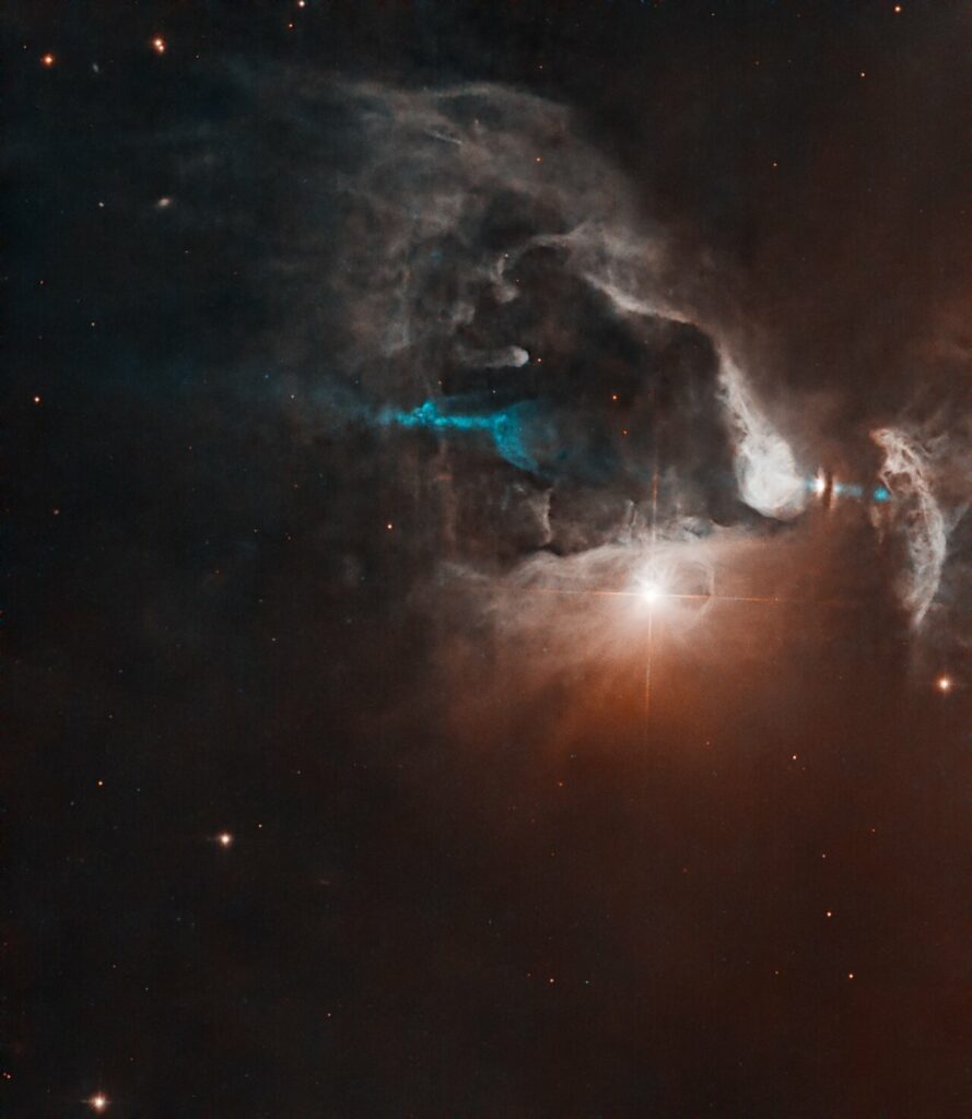 Hubble vê uma nova estrela anunciando sua presença com um show de luzes cósmicas