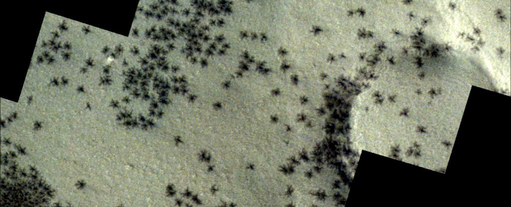 Estranhas aranhas espalhadas pela cidade inca em Marte em imagens incríveis